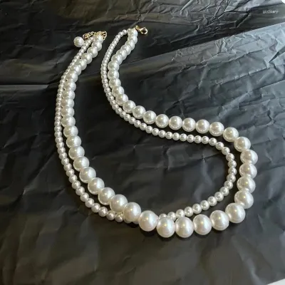 Vintage Style Double Layer Big Pearl Necklace